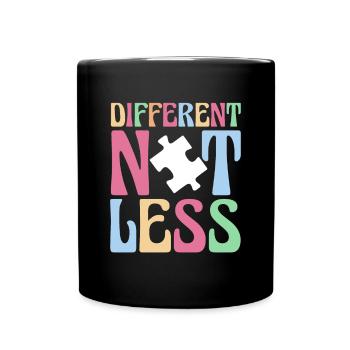 Different Not Less Autism Shirt - Full Colour Mug - black - Front