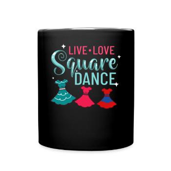 Square Dance Musik Caller Volkstanz Tänzer Usa - Tasse einfarbig - Schwarz - Vorne