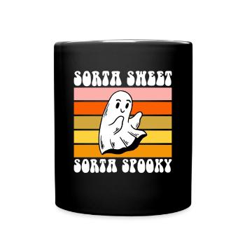 Sorta Sweet Sorta Spooky Geist Halloween - Tasse einfarbig - Schwarz - Vorne
