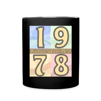 BIRTHDAY YEAR 1978 - Full Colour Mug - black - Front