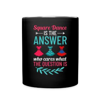 Square Dance Musik Caller Volkstanz Tänzer Usa - Tasse einfarbig - Schwarz - Vorne
