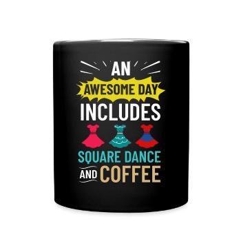 Square Dance Musik Caller Volkstanz Tänzer Usa - Tasse einfarbig - Schwarz - Vorne