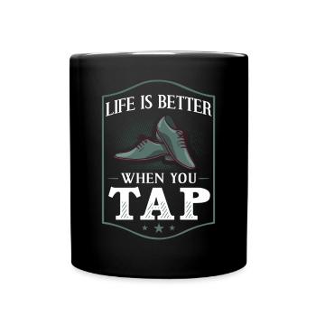 Tap Dance Beginners Chaussures Apprendre la musique Danseurs - Mug uni - noir - Devant