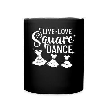 Square Dance Musik Caller Volkstanz Tänzer Usa - Tasse einfarbig - Schwarz - Vorne
