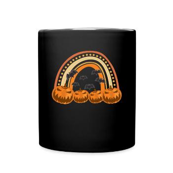 Vintage Retro Kürbis Shirt Geschenk - Tasse einfarbig - Schwarz - Vorne