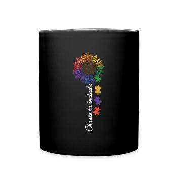 Choose To Include Autism Shirt Gift - Full Colour Mug - black - Front