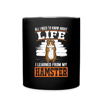 Hamster Gift Hamster Wheel Golden Hamster - Full Colour Mug - black - Front