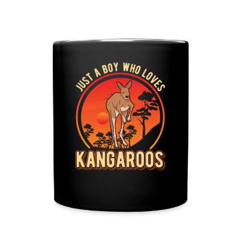Australian Kangaroo Young Kangaroo - Full Colour Mug - black - Front