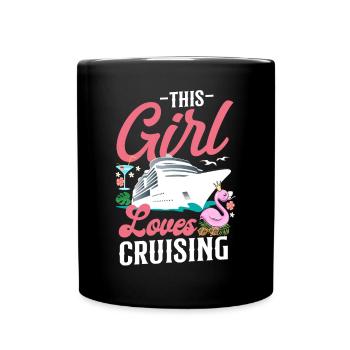 Cruise Ship Vacation Girl This - Full Colour Mug - black - Front