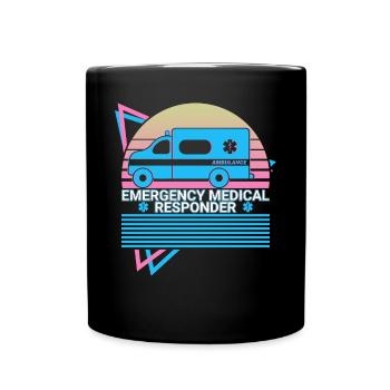 Emergency Medical Responder Paramedic EMR Paramedics - Full Colour Mug - black - Front