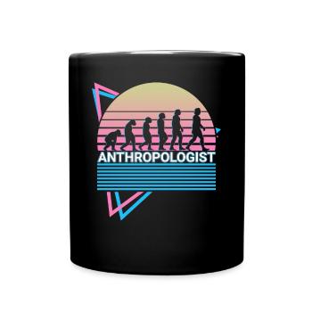 Anthropologist Anthropology Retro - Full Colour Mug - black - Front