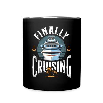 Cruise Ship Vacation Finally - Tasse einfarbig - Schwarz - Vorne