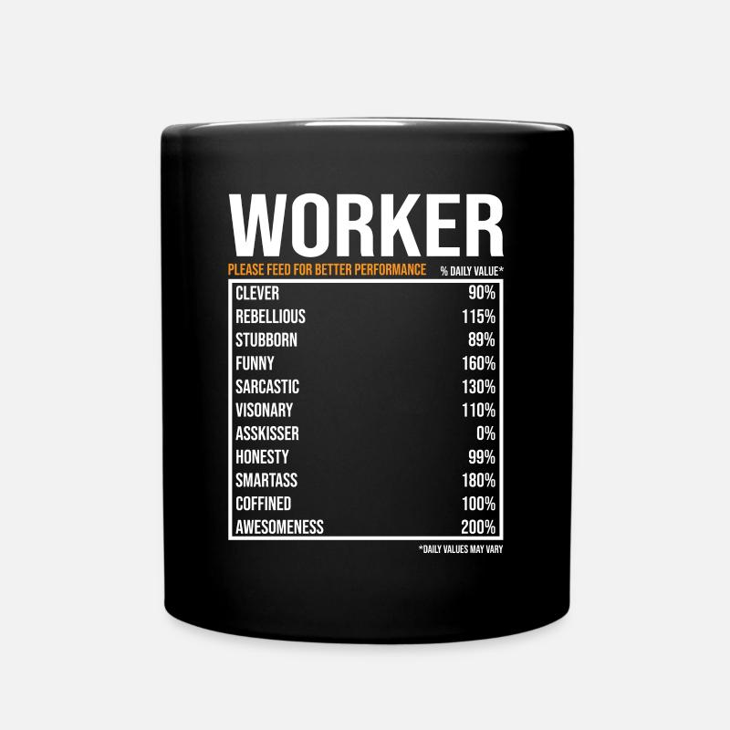 Arbeiter Geschenk Lustiger Arbeiter Spruch - Tasse einfarbig - Schwarz