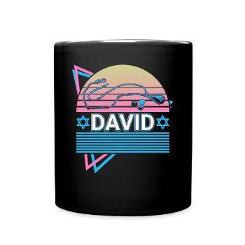 David Christian Christianity Retro - Full Colour Mug - black - Front