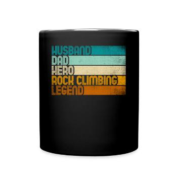 Retro Mari Papa Héros Légende de l’escalade - Mug uni - noir - Devant