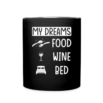 Nourriture Vin Sommeil - Mug uni - noir - Devant