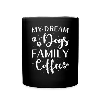 Café familial pour chiens - Mug uni - noir - Devant