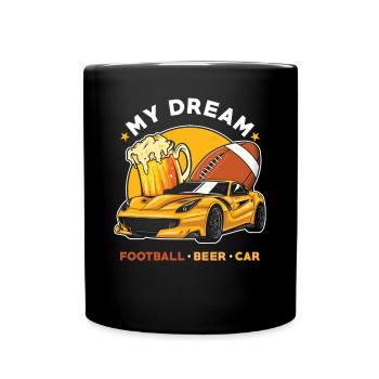 Football Beer Cars - Full Colour Mug - black - Front