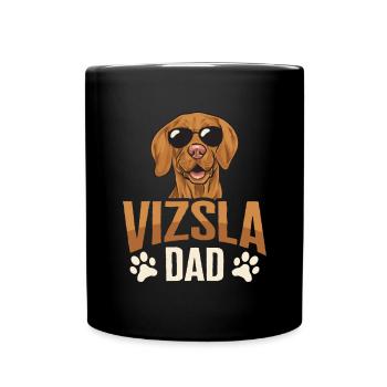 Vizsla Papa Hund Papa Ungarischer Vizsla - Tasse einfarbig - Schwarz - Vorne