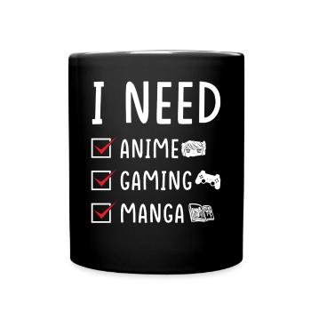 Anime Gaming Manga - Mug uni - noir - Devant