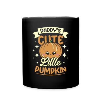 La mignonne petite citrouille de papa d’Halloween - Mug uni - noir - Devant