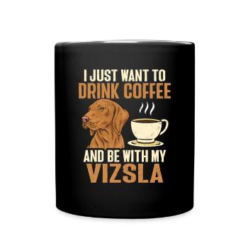 Vizsla Café Hongrois Vizsla - Mug uni - noir - Devant
