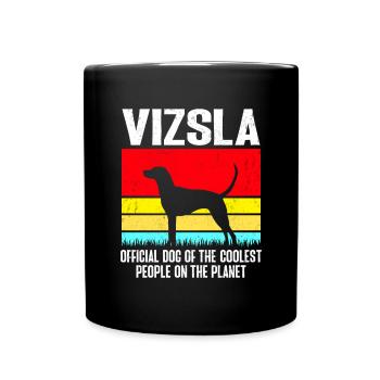 Vizsla Official dog of the coolest people - Full Colour Mug - black - Front