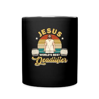 Jesus Weightlifter - Full Colour Mug - black - Front