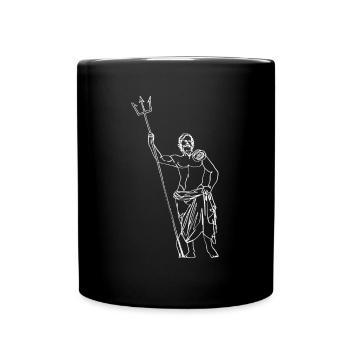 Poseidon Griechische Mythologie Griechischer Gott - Tasse einfarbig - Schwarz - Vorne