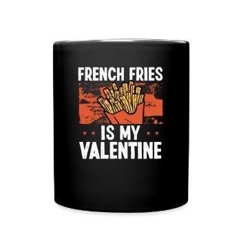 French fries food is my - Full Colour Mug - black - Front