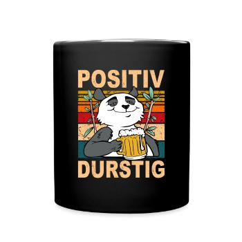 Löten, Digga LÖTEN! Biertrinker Sauf Spruch Bär - Tasse einfarbig - Schwarz - Vorne