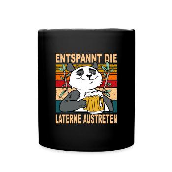 Entspannt die Laterne Austreten Humor Trinkspruch - Tasse einfarbig - Schwarz - Vorne