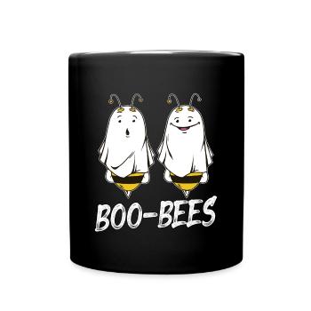 Boo Bee's Ghost Happy Halloween Bee Lover - Full Colour Mug - black - Front