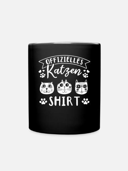 Katzenbesitzer Offizielles Katzen Shirt Katze - Tasse einfarbig - Schwarz