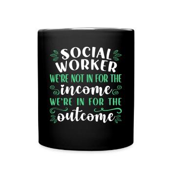School Social Work Month Social - Tasse einfarbig - Schwarz - Vorne