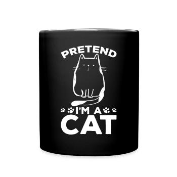 Drôle de chat propriétaire amoureux des chats Je le fais - Mug uni - noir - Devant