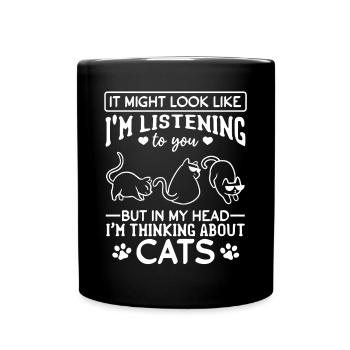 Amoureux des chats Chats mignons Propriétaire de chats Ka - Mug uni - noir - Devant