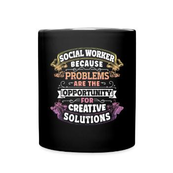 Mois du travail social à l’école - Mug uni - noir - Devant
