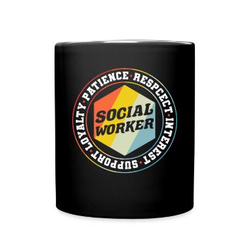 Mois du travail social scolaire Retro - Mug uni - noir - Devant