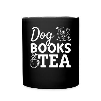 Hund Bücher Tee I Hundeliebhaber Buch Lesen Buchli - Tasse einfarbig - Schwarz - Vorne