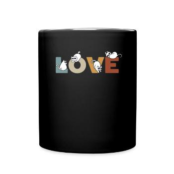 Chats ADOREZ Chats I Amoureux des chats Chat besit - Mug uni - noir - Devant