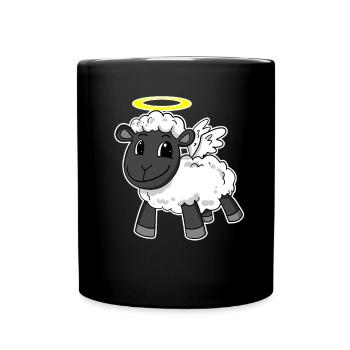 Ange mouton - Mug uni - noir - Devant