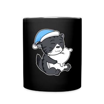 Forest Cat Cat Cat Race Norwegian Forest Cat - Mug uni - noir - Devant
