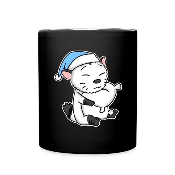 Chat race American Bobtail - Mug uni - noir - Devant