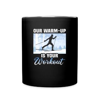 Cross-country biathlon cross-country skiers - Full Colour Mug - black - Front