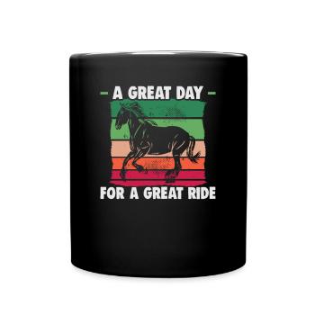 Design équestre et équestre pour les amoureux des chevaux - Mug uni - noir - Devant