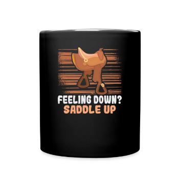 Design équestre et équestre pour les amoureux des chevaux - Mug uni - noir - Devant
