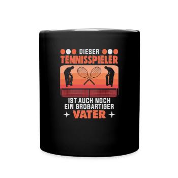 Joueur de tennis Fête des Pères Instructeur de tennis - Mug uni - noir - Devant