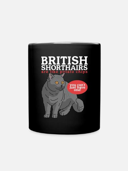 Britisch Kurzhaar | British Shorthair Geschenk - Tasse einfarbig - Schwarz