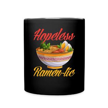 Lustiges Ramen Geschenk - Tasse einfarbig - Schwarz - Vorne